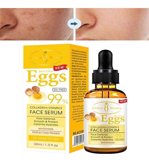 Aichun Beauty Eggs Face Serum Collagen and Vitamin E Serum Whitening Spot-fading Essence 30ml